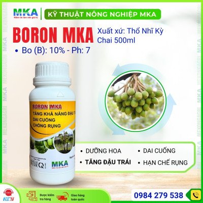 Boron MKA tăng đậu trái và hạn chế rụng