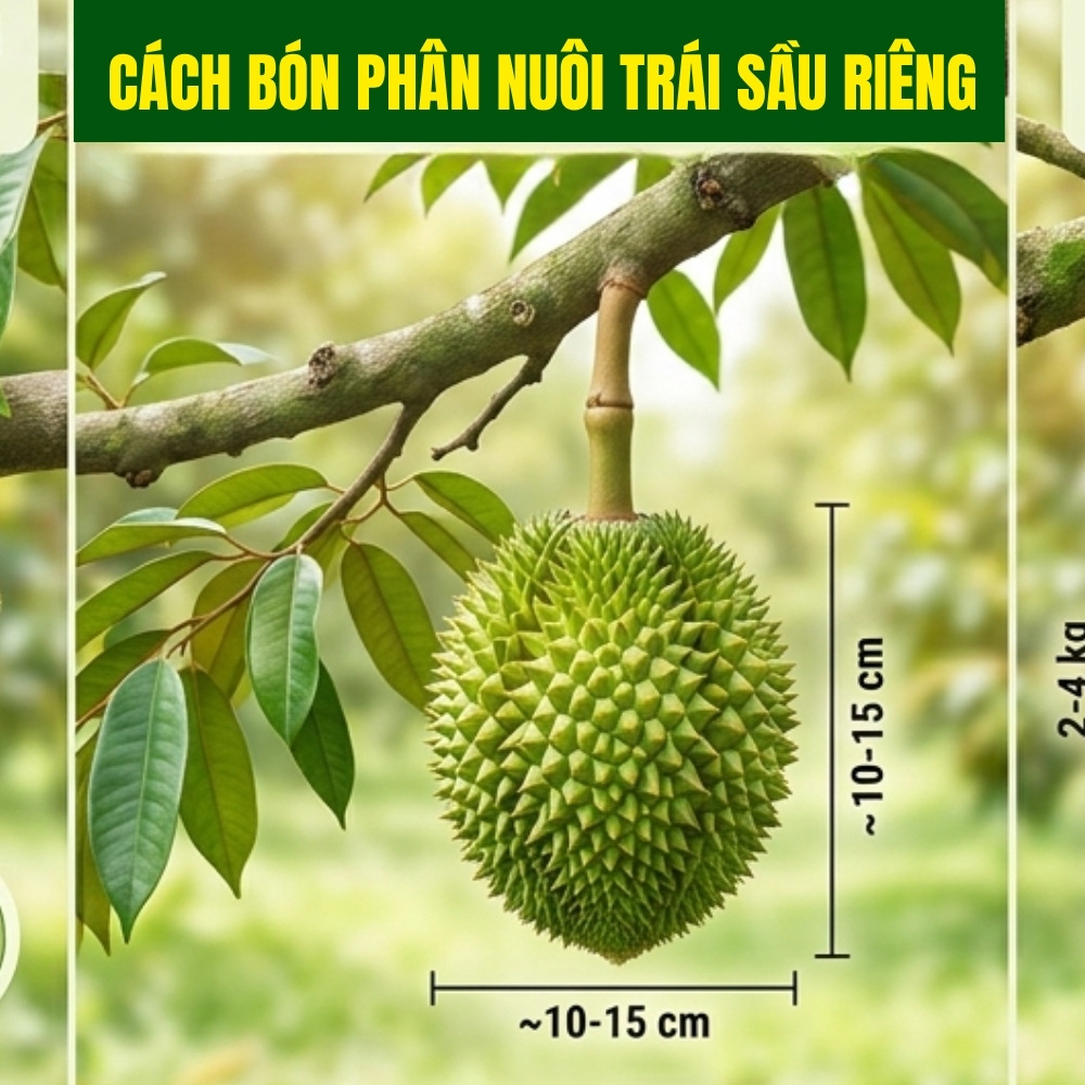Cách bón phân nuôi trái sầu riêng