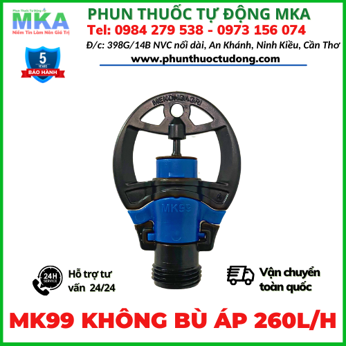 Béc tưới cây MK99 260L/h không bù áp Mekongagri