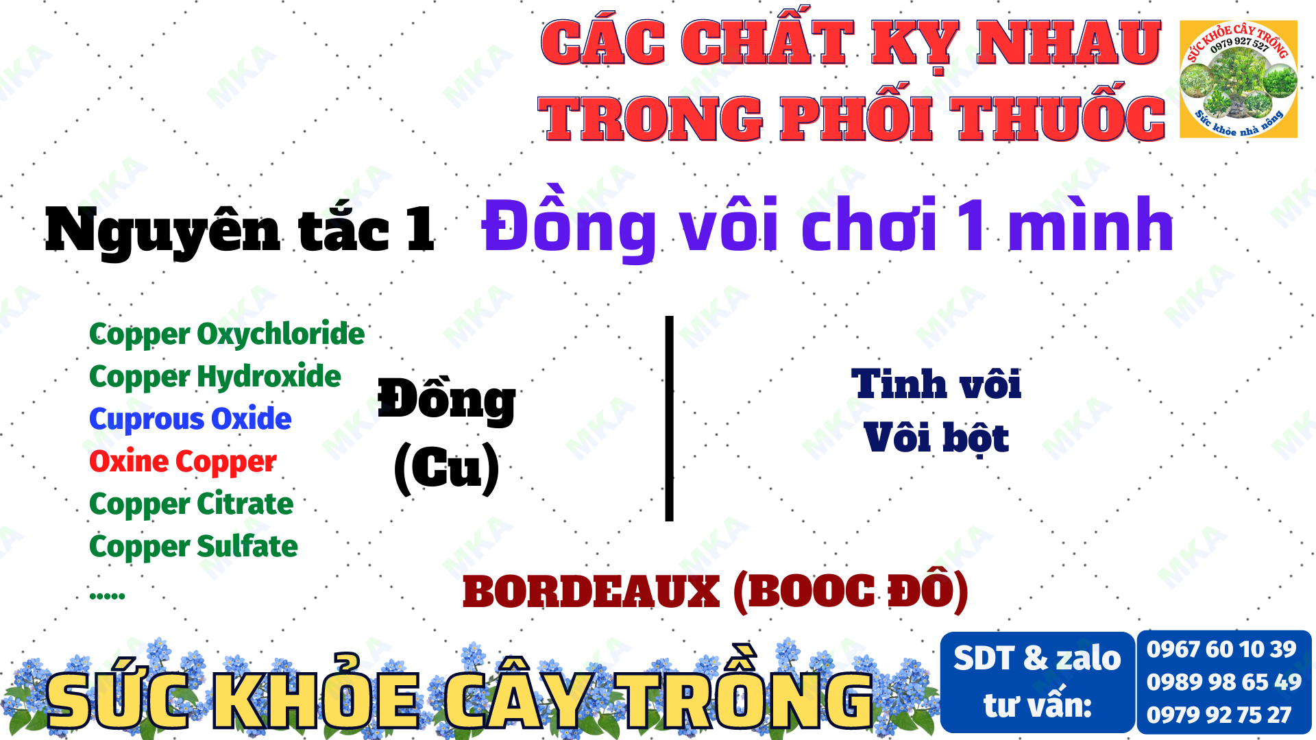 5 nguyên tắc về chất kỵ nhau trong phối thuốc quản lý dịch hại cho cây trồng đơn giản và dễ nhớ