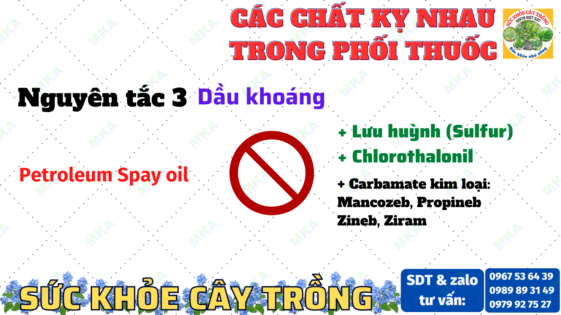 5 nguyên tắc về chất kỵ nhau trong phối thuốc quản lý dịch hại cho cây trồng đơn giản và dễ nhớ