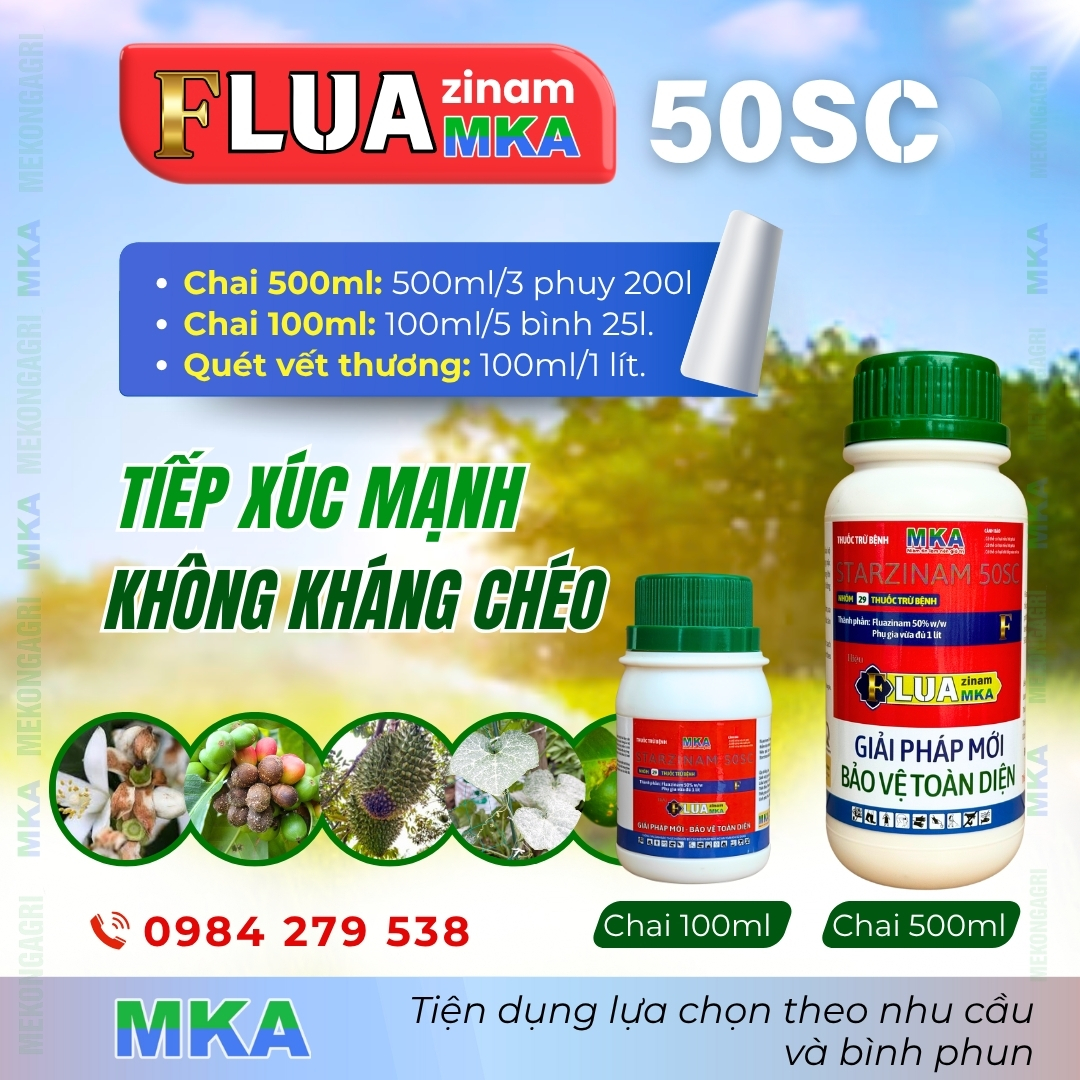 Flua MKA 50SC thuốc trừ bệnh hoạt chất mới fluazinam 50% diệt nấm hiệu ...